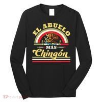 El Abuelo Mas Chingon Funny Mexican Flag Cool Grandpa Regalo Long Sleeve Shirt thumb 0