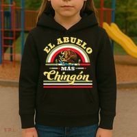 El Abuelo Mas Chingon Funny Mexican Flag Cool Grandpa Regalo Kids Hoodie thumb 3