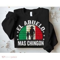 El Abuelo Mas Chingon Mexican Grandpa Cinco De Mayo Flag Sweatshirt thumb 2