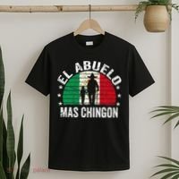 El Abuelo Mas Chingon Mexican Grandpa Cinco De Mayo Flag T-Shirt thumb 2