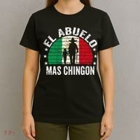 El Abuelo Mas Chingon Mexican Grandpa Cinco De Mayo Flag T-Shirt thumb 4