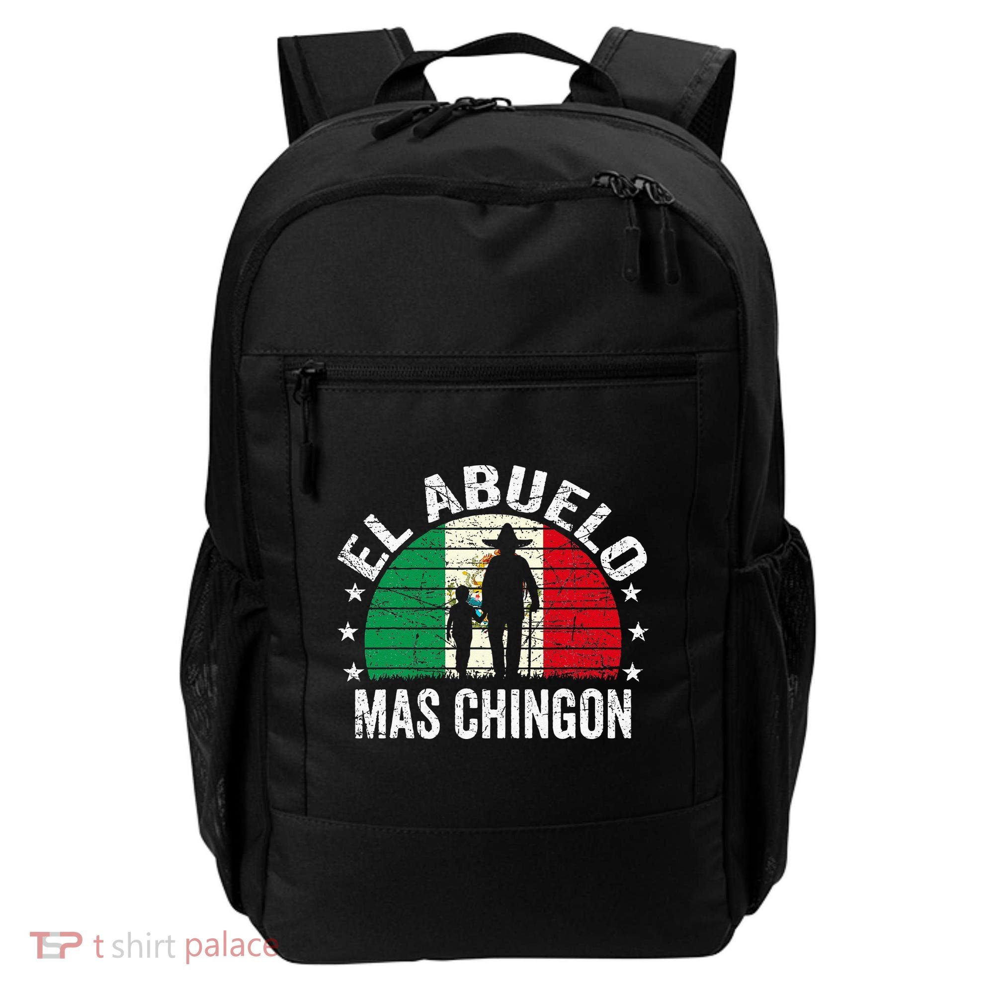 El Abuelo Mas Chingon Mexican Grandpa Cinco De Mayo Flag Backpack