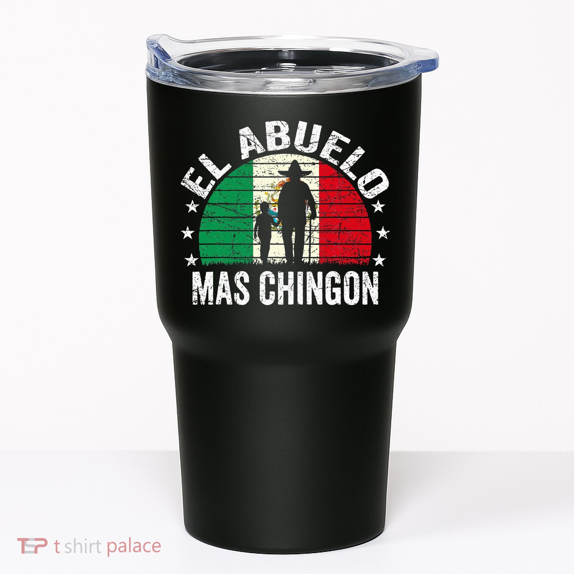 El Abuelo Mas Chingon Mexican Grandpa Cinco De Mayo Flag Tumbler