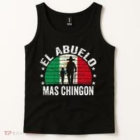 El Abuelo Mas Chingon Mexican Grandpa Cinco De Mayo Flag Tank Top thumb 2