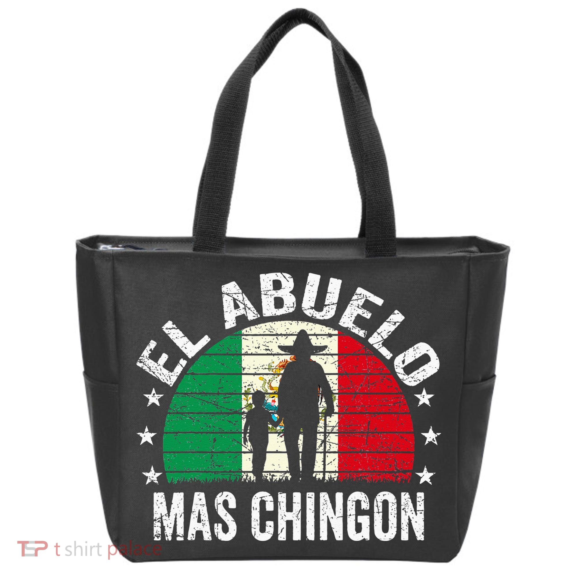 El Abuelo Mas Chingon Mexican Grandpa Cinco De Mayo Flag Tote Bag