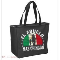 El Abuelo Mas Chingon Mexican Grandpa Cinco De Mayo Flag Tote Bag thumb 2
