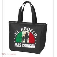 El Abuelo Mas Chingon Mexican Grandpa Cinco De Mayo Flag Tote Bag thumb 3