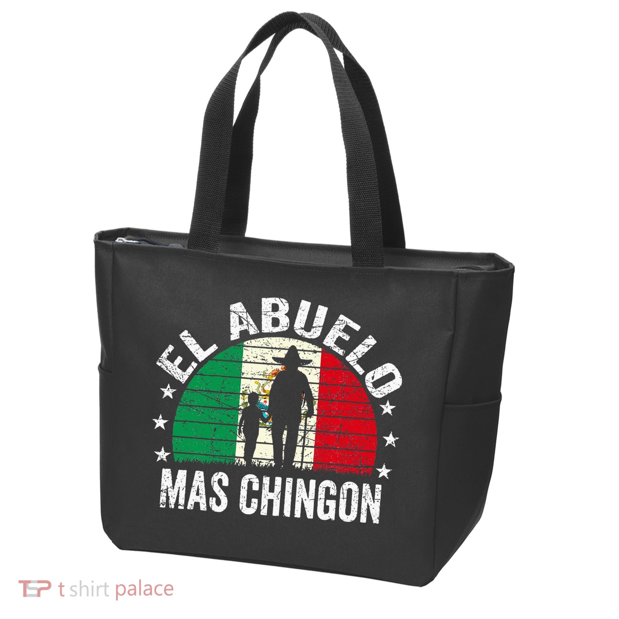 El Abuelo Mas Chingon Mexican Grandpa Cinco De Mayo Flag Tote Bag