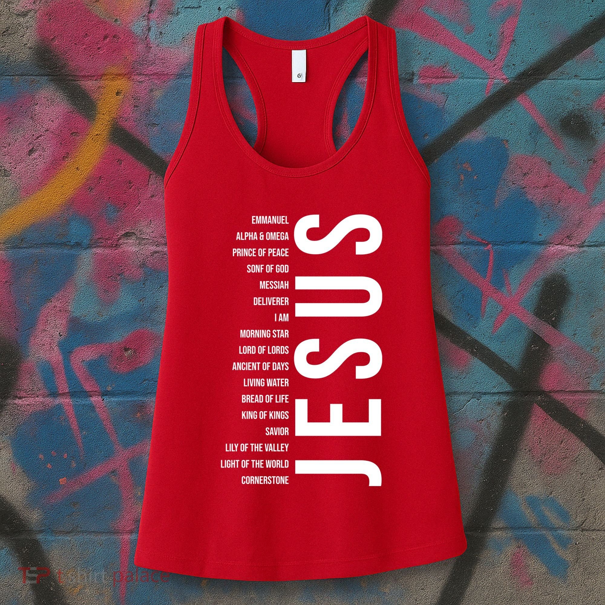 Emmanuel Alpha Omega Prince Of Peace Son Of God Jesus Women's Tank Top