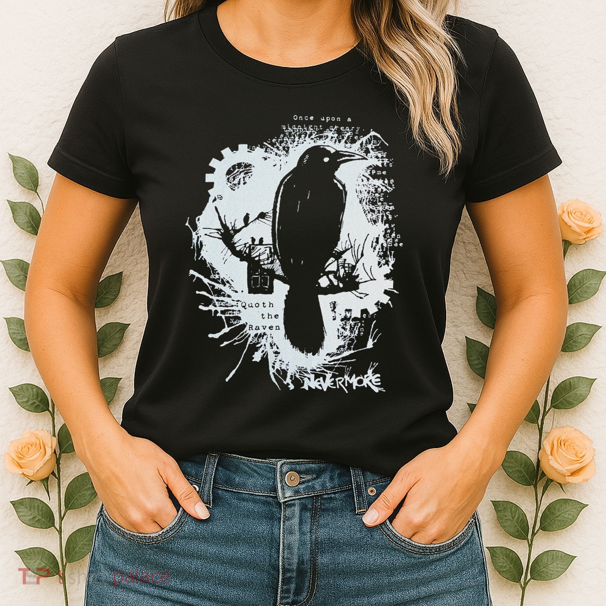 Edgar Allan Poe Tales Of Poe Gif Readers Gothic Women's T-Shirt
