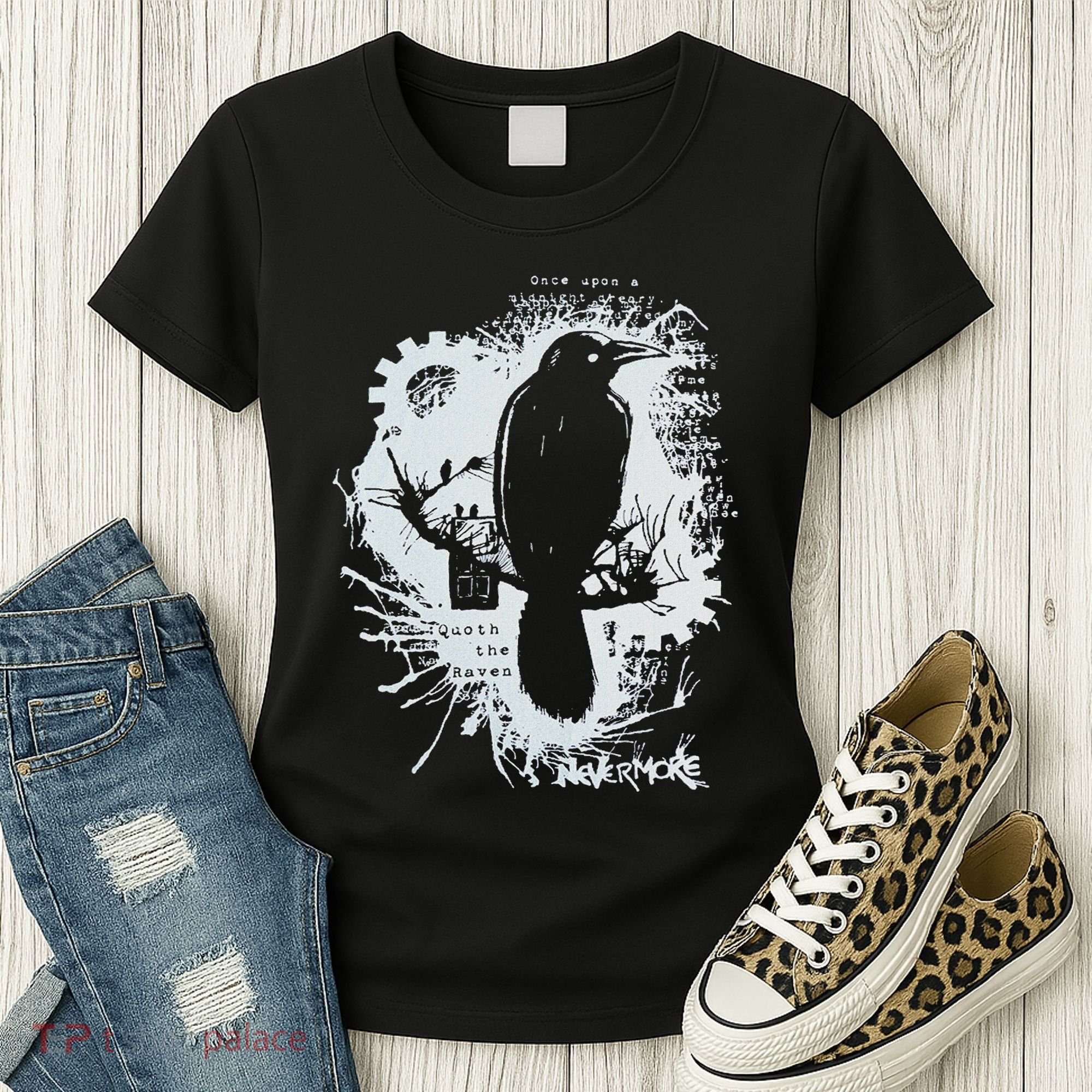 Edgar Allan Poe Tales Of Poe Gif Readers Gothic Women's T-Shirt