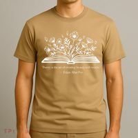 Edgar Allen Poe Quote Poetry Is The Art Of Poem Floral T-Shirt thumb 3