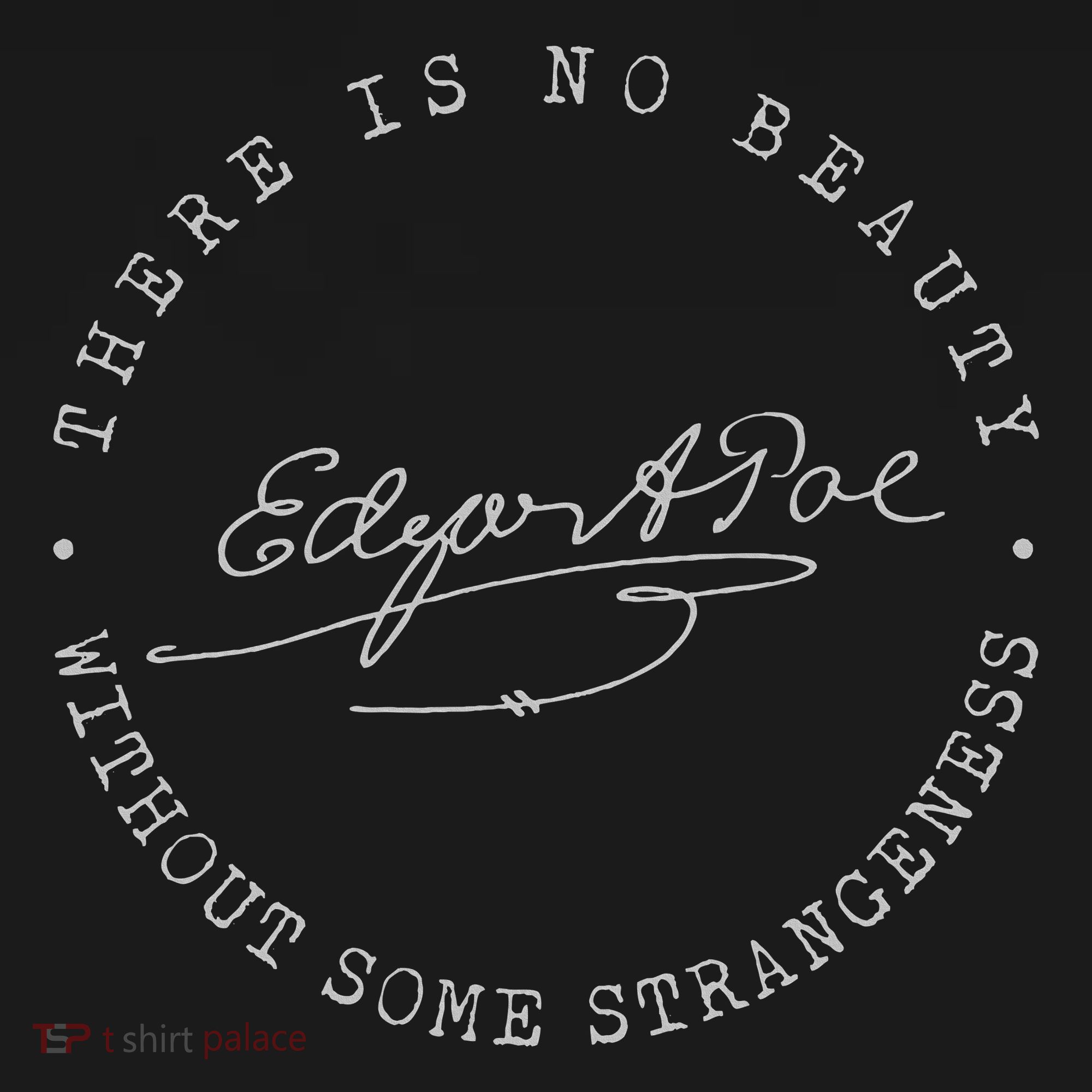 Edgar Allan Poe No Beauty Strangeness Quote Literary Women's Hoodie