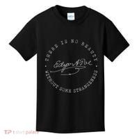 Edgar Allan Poe No Beauty Strangeness Quote Literary Kids T-Shirt thumb 0