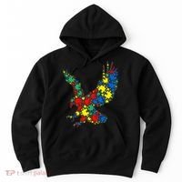 Eagle Autism Puzzle for Autism Awareness Hoodie thumb 0