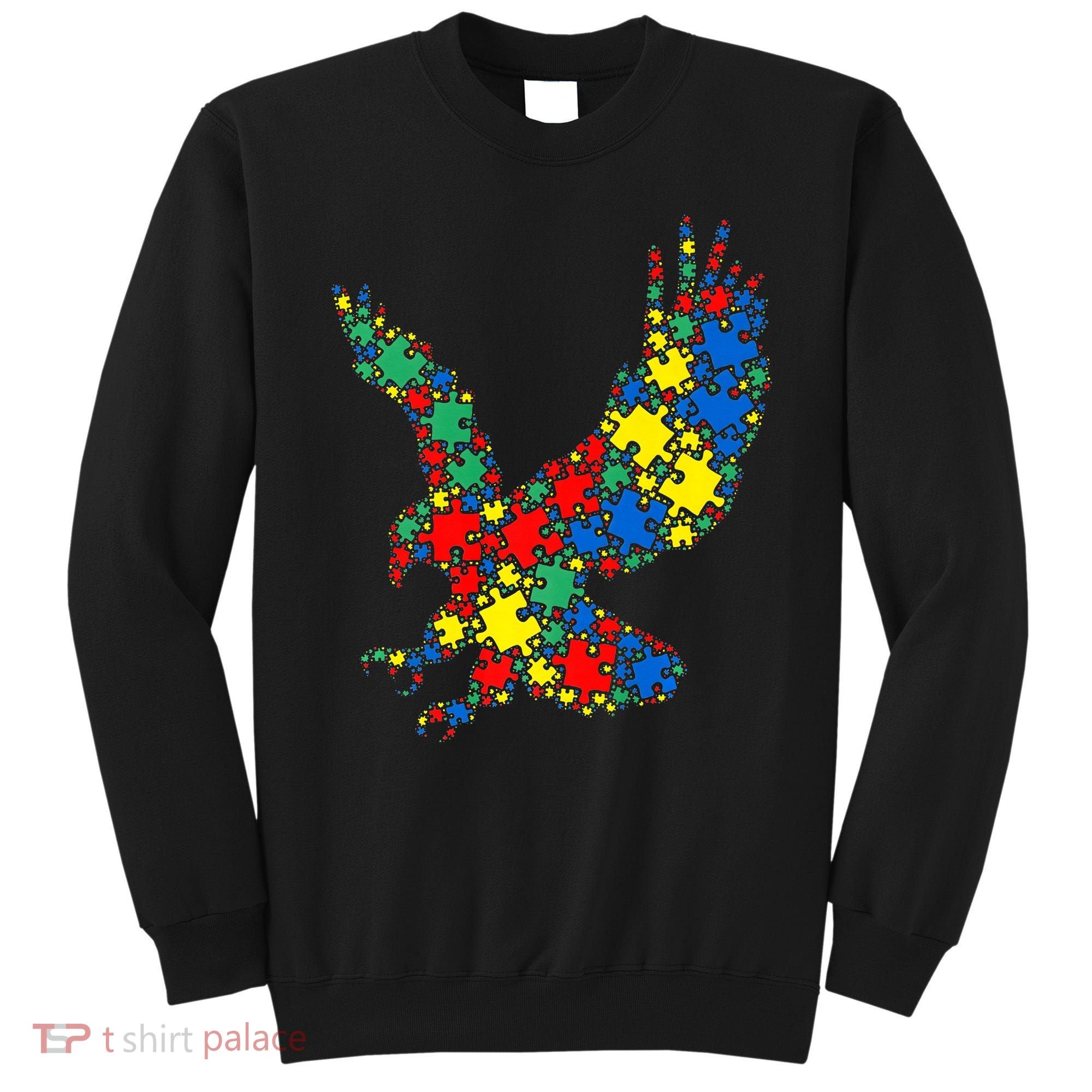 Eagle Autism Puzzle for Autism Awareness Sweatshirt
