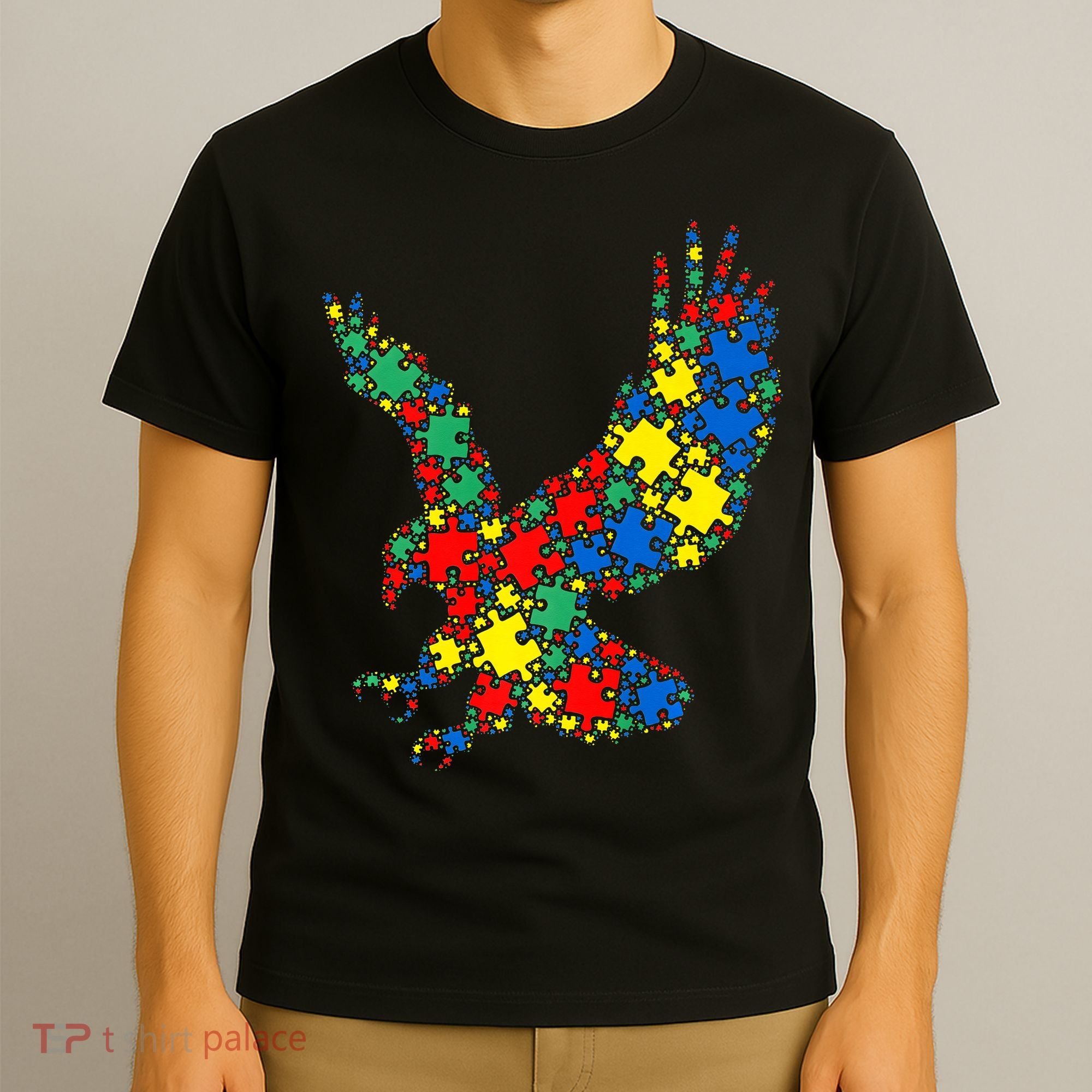Eagle Autism Puzzle for Autism Awareness T-Shirt