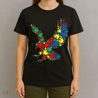 Eagle Autism Puzzle for Autism Awareness T-Shirt thumb 4