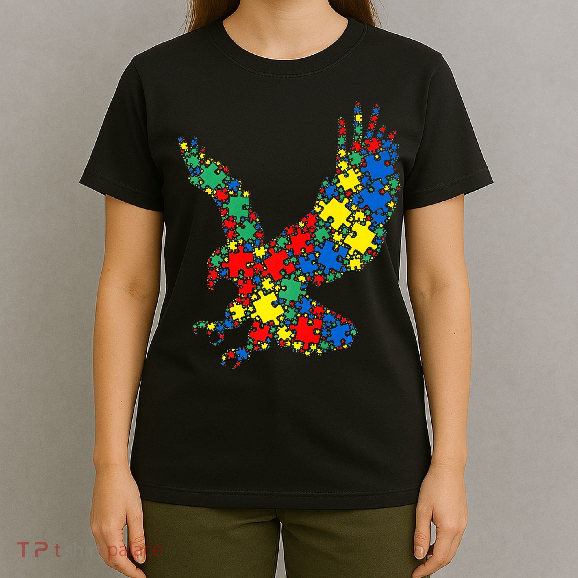 Eagle Autism Puzzle for Autism Awareness T-Shirt