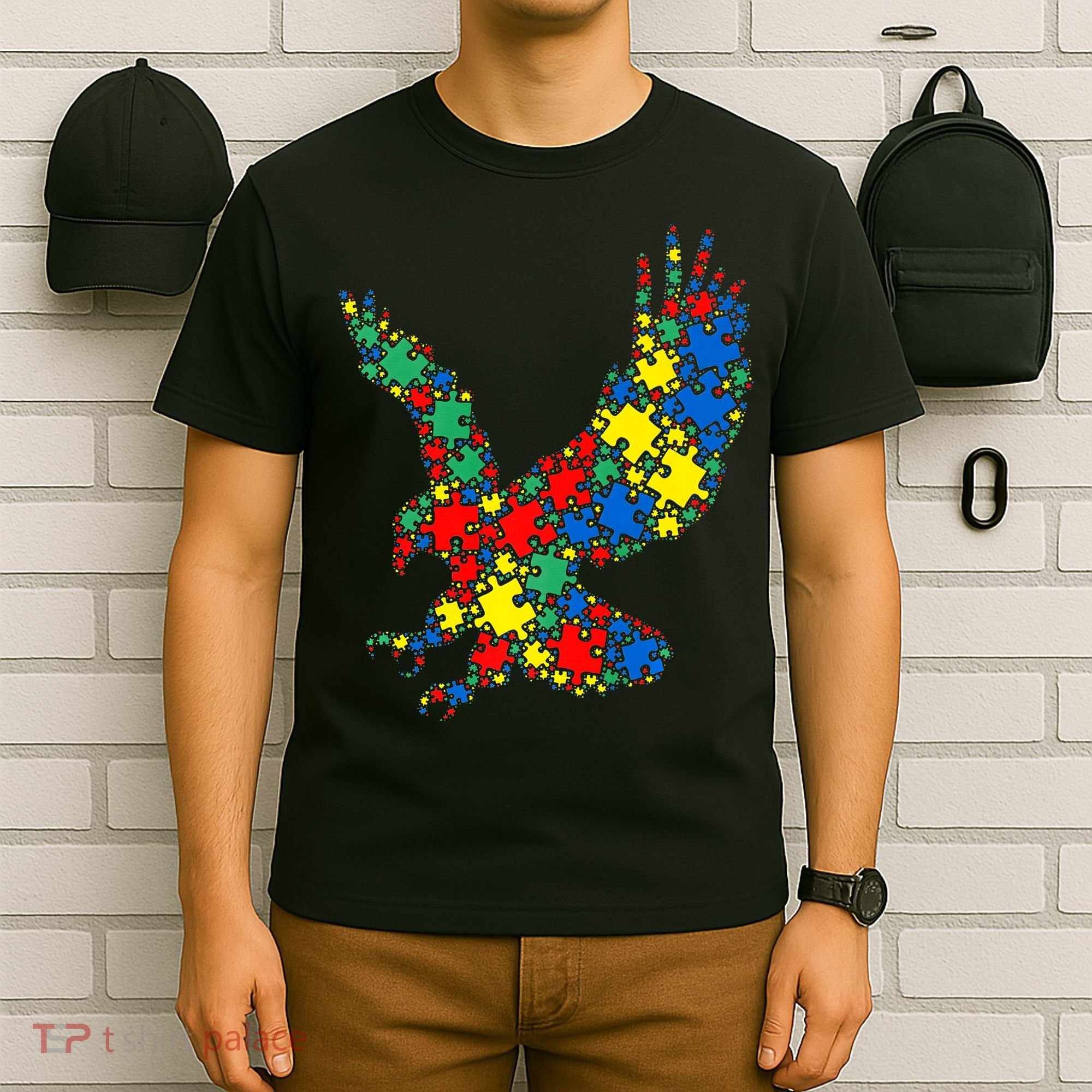Eagle Autism Puzzle for Autism Awareness T-Shirt