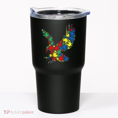 Eagle Autism Puzzle for Autism Awareness Tumbler