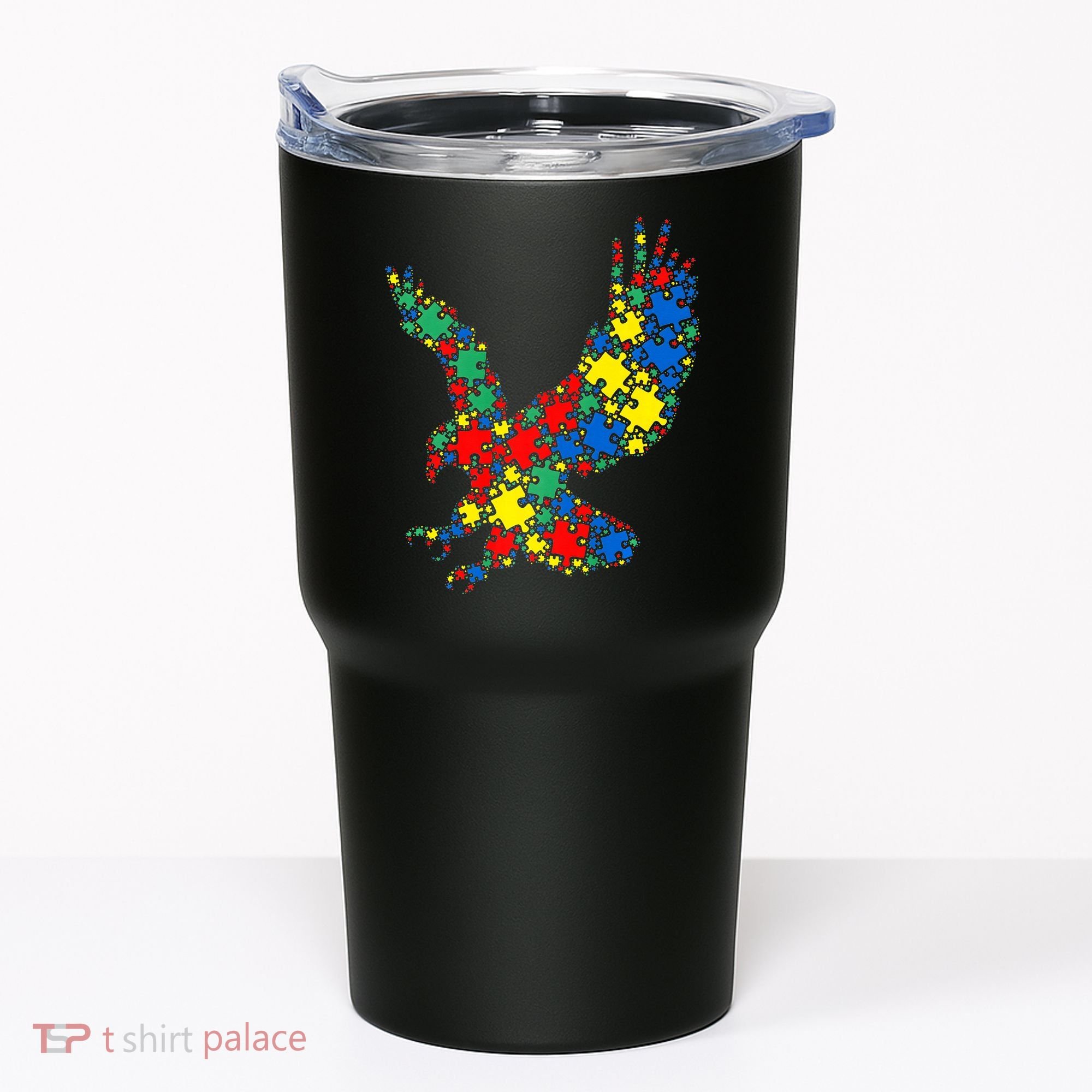 Eagle Autism Puzzle for Autism Awareness Tumbler