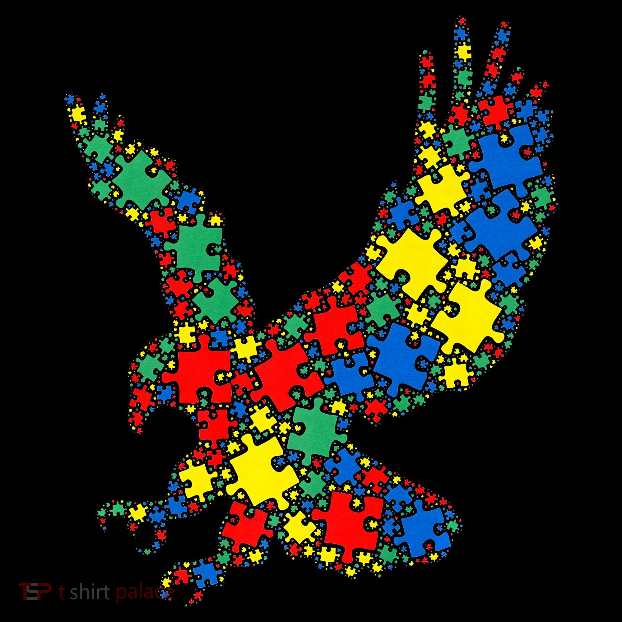 Eagle Autism Puzzle for Autism Awareness Ornament