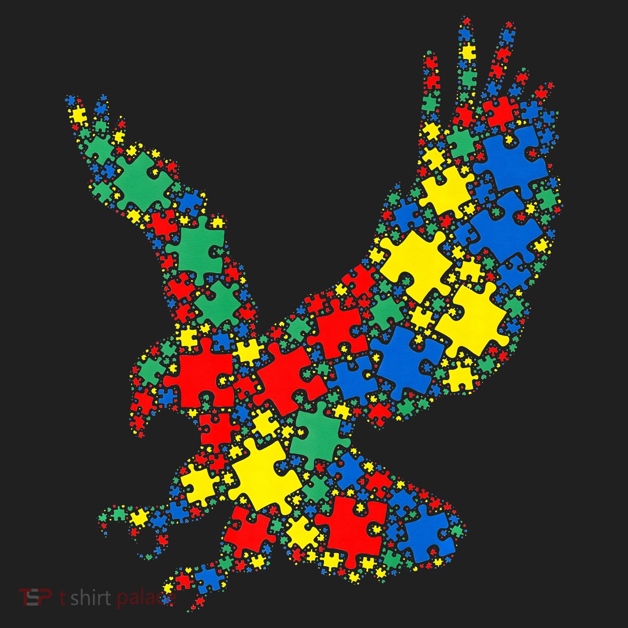 Eagle Autism Puzzle for Autism Awareness Hat