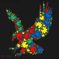 Eagle Autism Puzzle for Autism Awareness Toddler Hoodie thumb 2