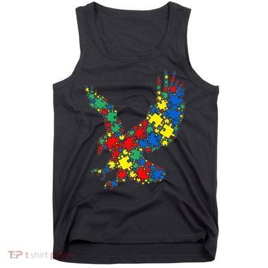 Eagle Autism Puzzle for Autism Awareness Tank Top