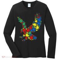 Eagle Autism Puzzle for Autism Awareness Women's Long Sleeve Shirt thumb 0