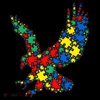 Eagle Autism Puzzle for Autism Awareness Kids Sweatshirt thumb 2