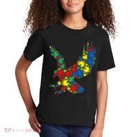 Eagle Autism Puzzle for Autism Awareness Kids T-Shirt thumb 2