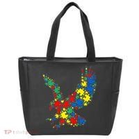 Eagle Autism Puzzle for Autism Awareness Tote Bag thumb 0