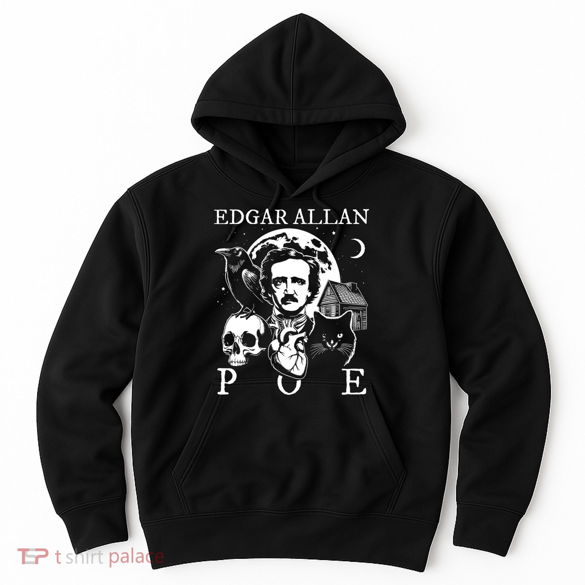 Edgar Allan Poe Poems Quotes Raven Literature Hoodie