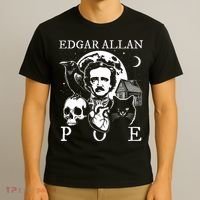 Edgar Allan Poe Poems Quotes Raven Literature T-Shirt thumb 3