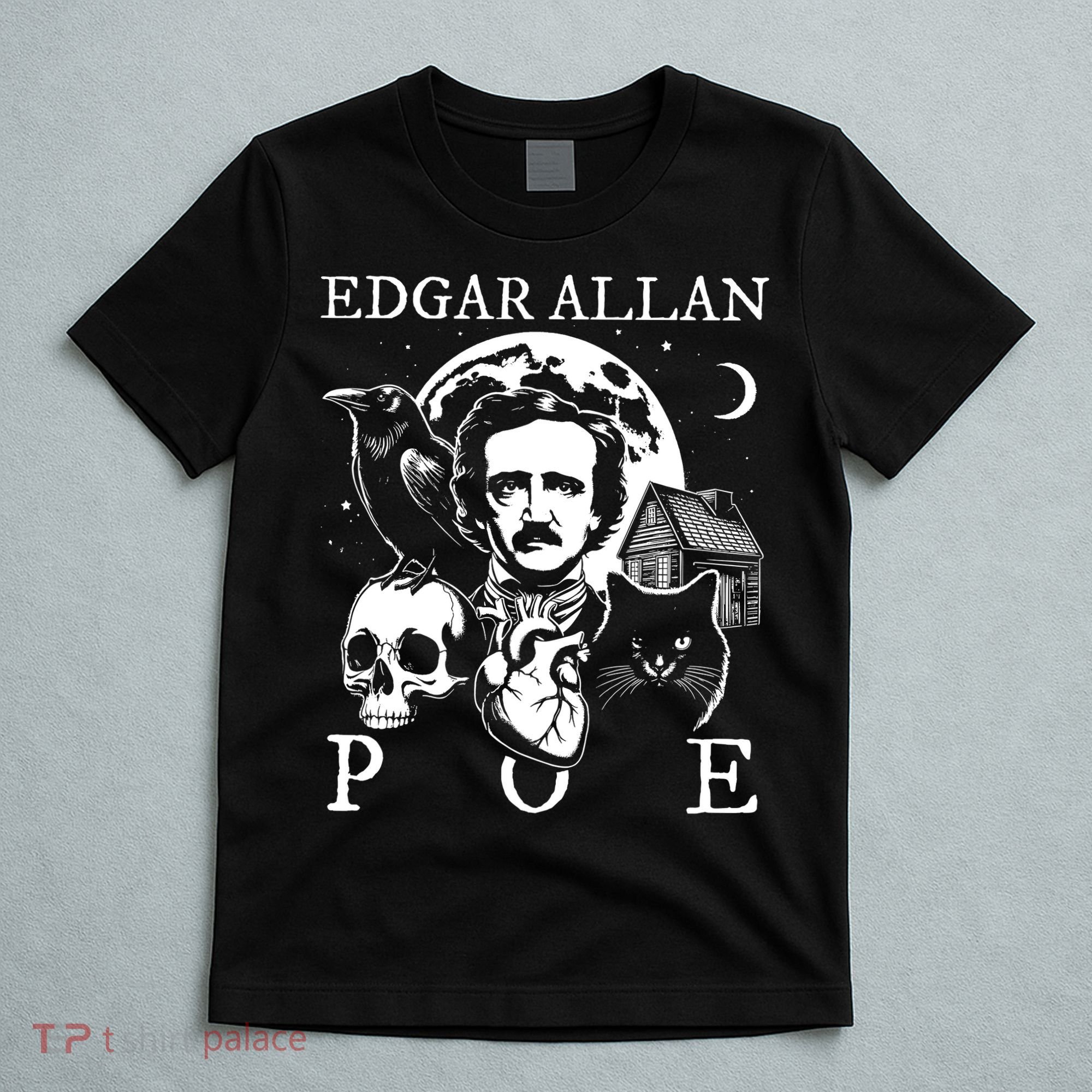 Edgar Allan Poe Poems Quotes Raven Literature T-Shirt
