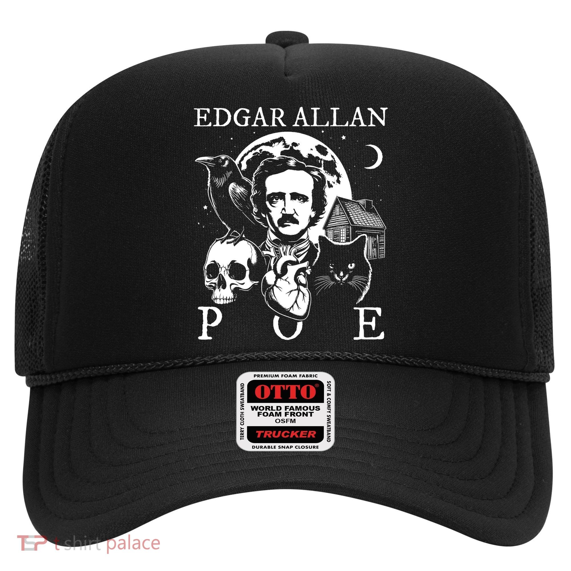 Edgar Allan Poe Poems Quotes Raven Literature Hat