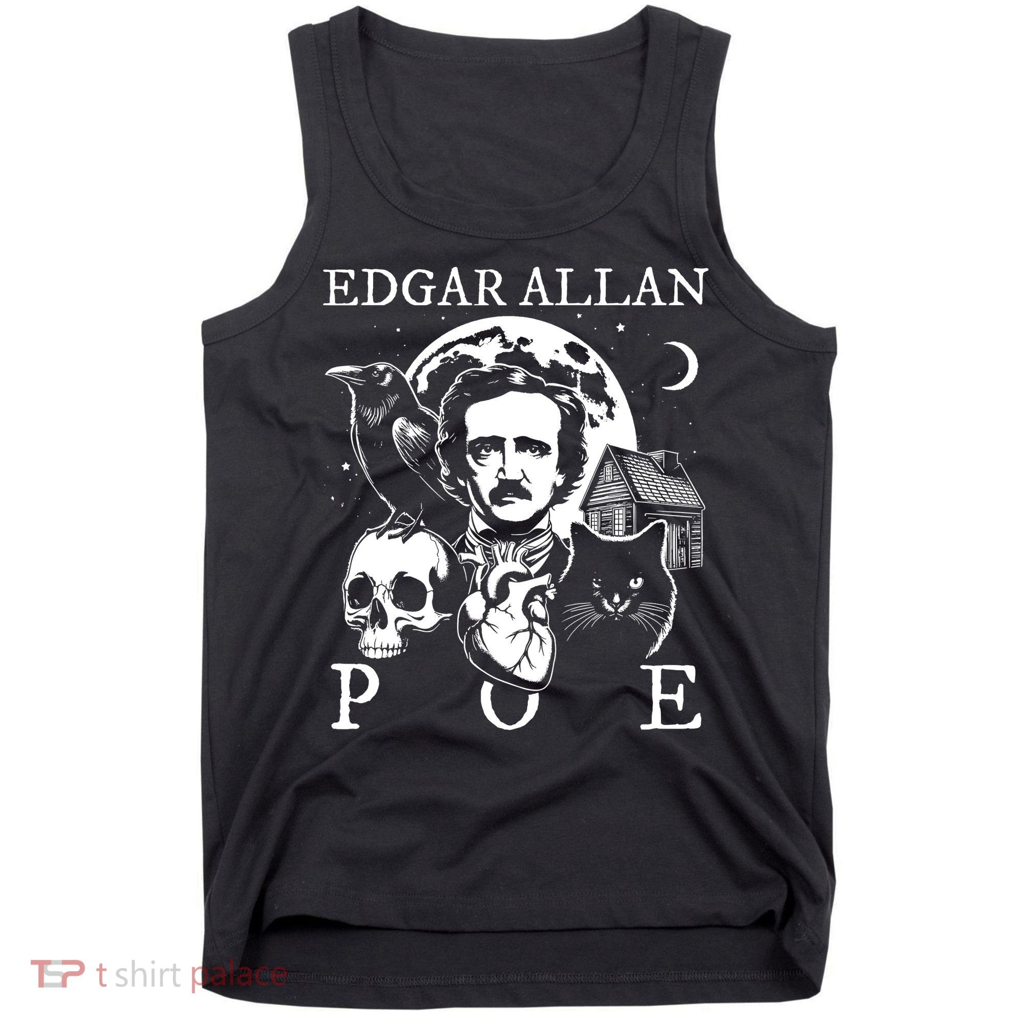 Edgar Allan Poe Poems Quotes Raven Literature Tank Top