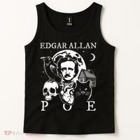 Edgar Allan Poe Poems Quotes Raven Literature Tank Top thumb 2