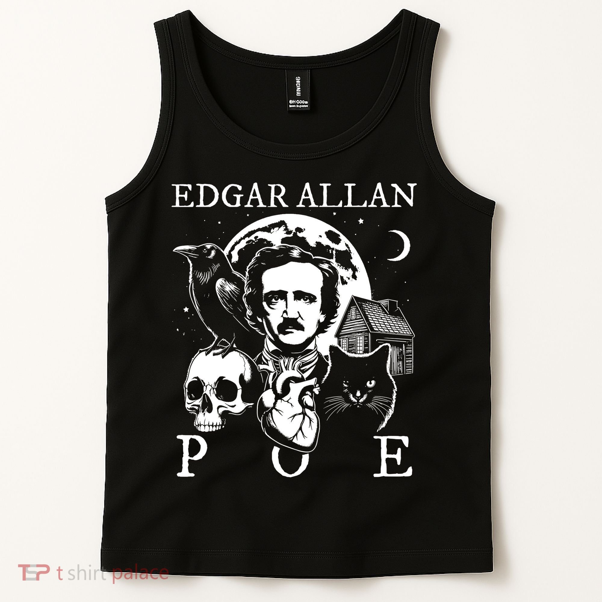 Edgar Allan Poe Poems Quotes Raven Literature Tank Top