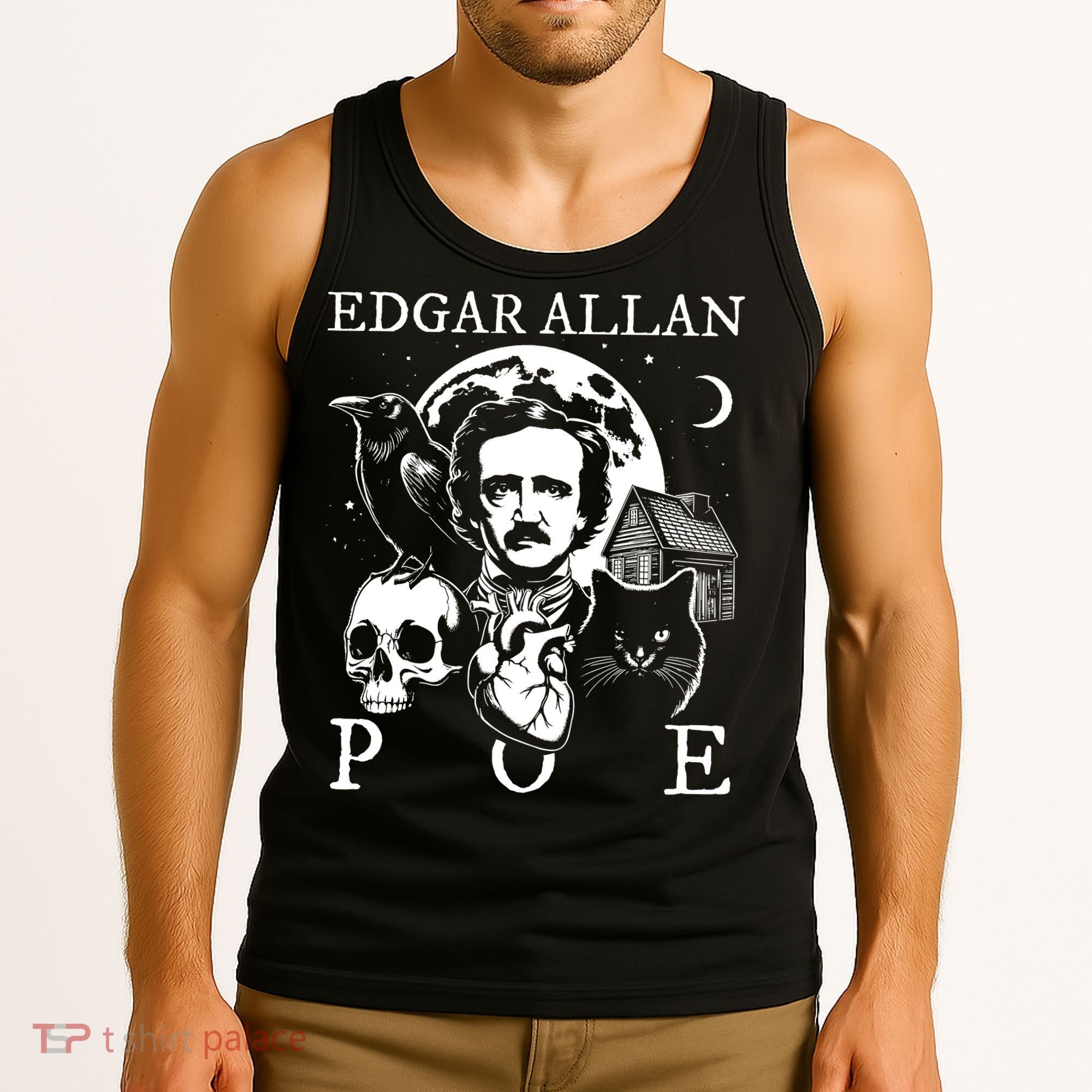 Edgar Allan Poe Poems Quotes Raven Literature Tank Top