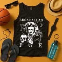 Edgar Allan Poe Poems Quotes Raven Literature Tank Top thumb 4