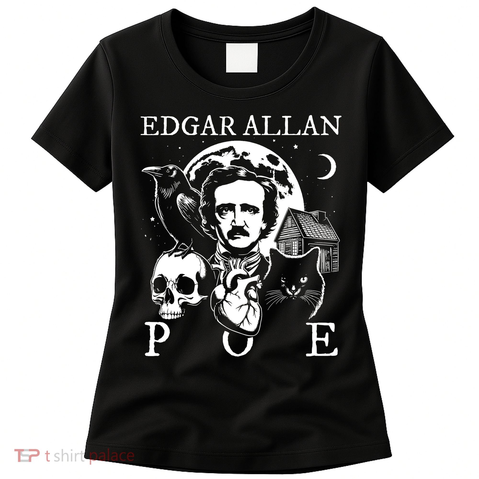 Edgar Allan Poe Poems Quotes Raven Literature Women's T-Shirt