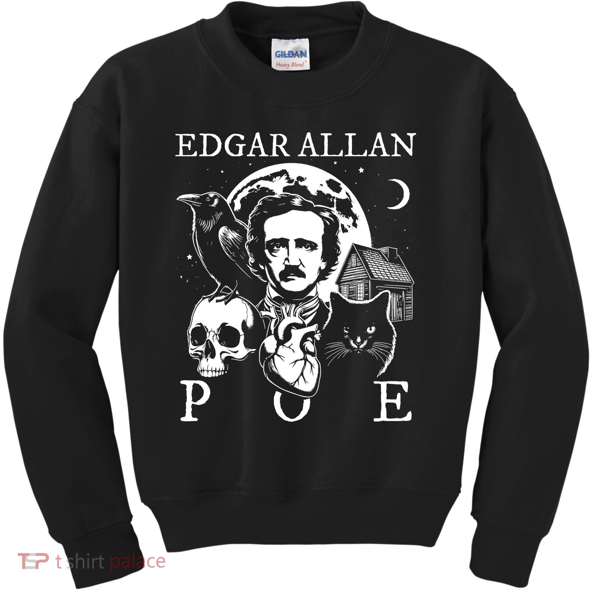 Edgar Allan Poe Poems Quotes Raven Literature Kids Sweatshirt