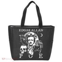 Edgar Allan Poe Poems Quotes Raven Literature Tote Bag thumb 0