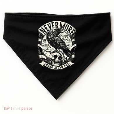 Edgar Allan Poe Quoth The Raven USA-Made Doggie Bandana