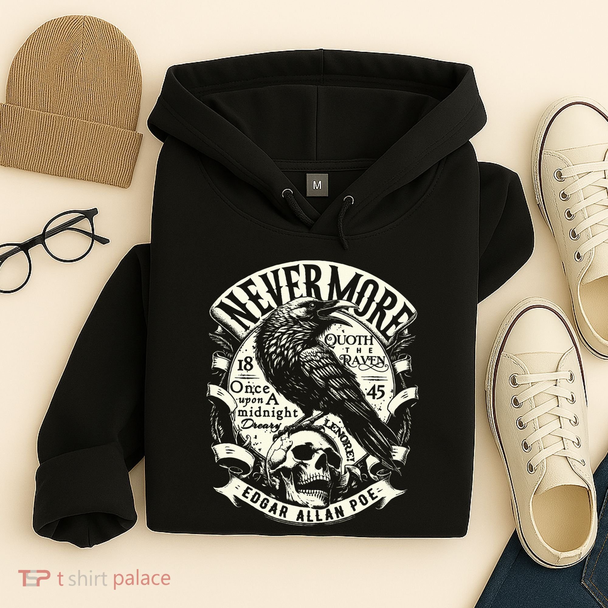 Edgar Allan Poe Quoth The Raven Hoodie