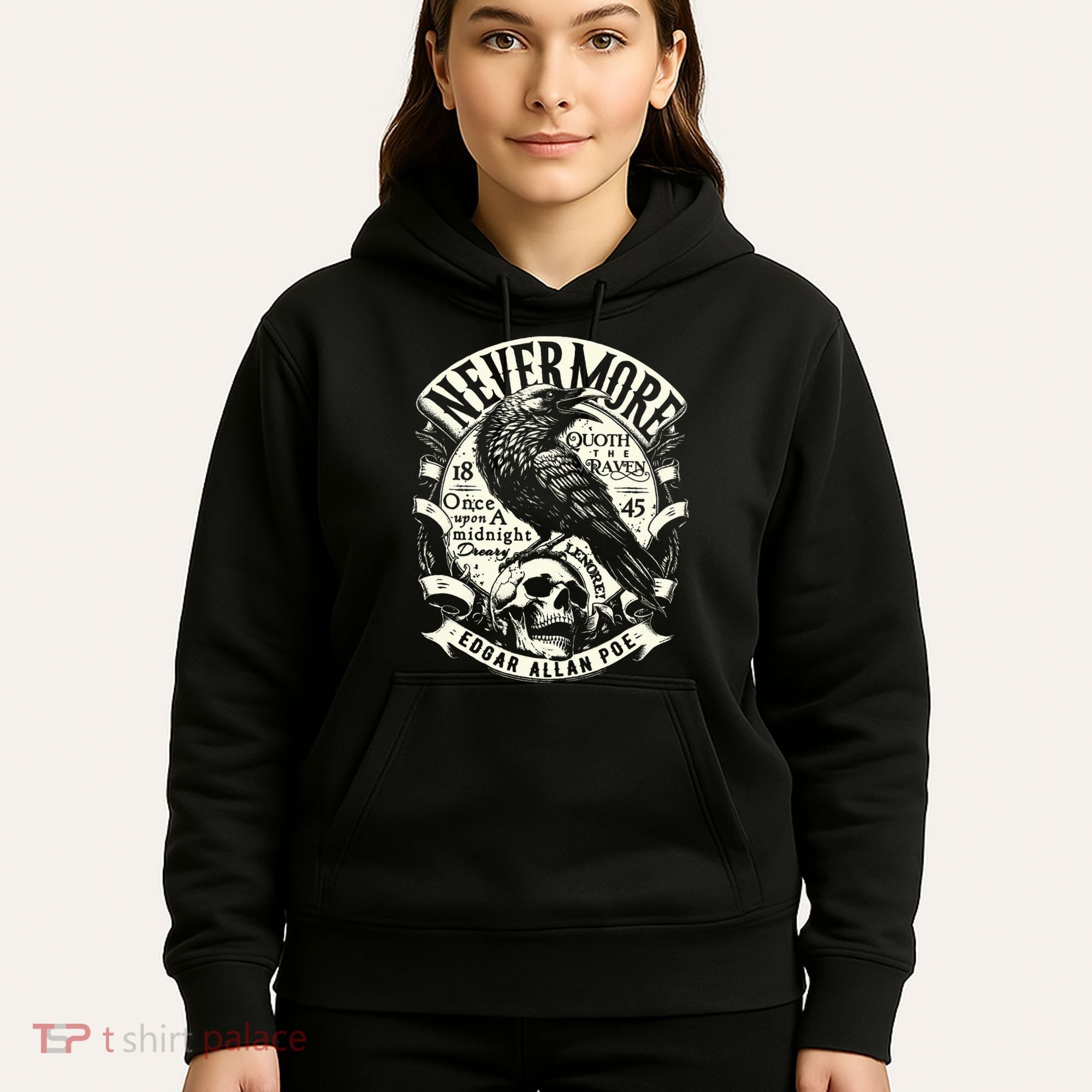 Edgar Allan Poe Quoth The Raven Hoodie