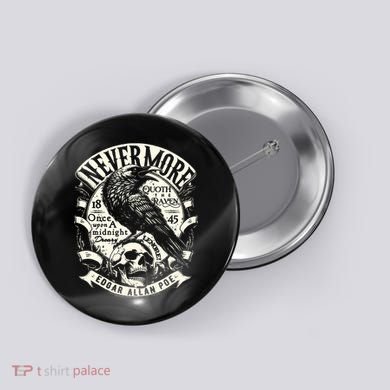 Edgar Allan Poe Quoth The Raven Button